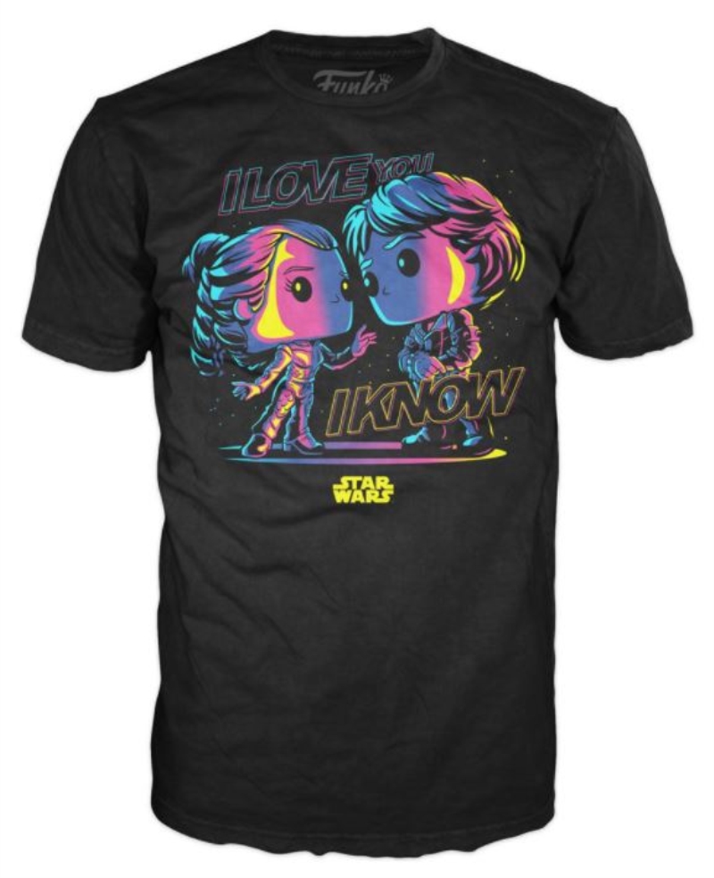 FUNKO ACTION FIGURES FUNKO T-SHIRT STAR WARS: HAN LOVES LEIA BLACK